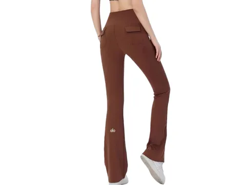 Alo Pants - Brown Flare, Pocket