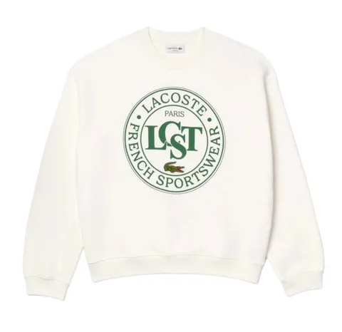 Lacoste Hoodie - Cream Circle Logo