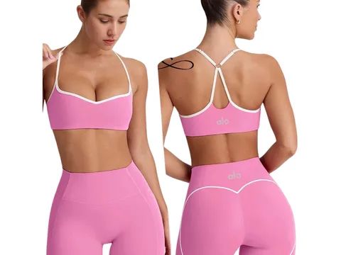 Alo Vest - Pink Strappy Bra