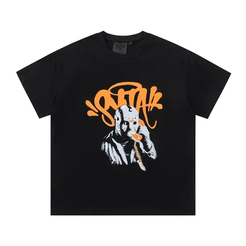 Syna World Tee - Black Orange Print