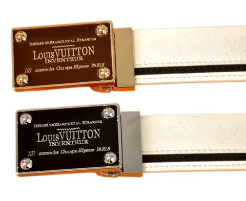 LV Belt - White Plaque Buckle