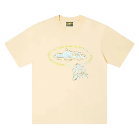 Corteiz Tee - Cream Tonal Alcatraz
