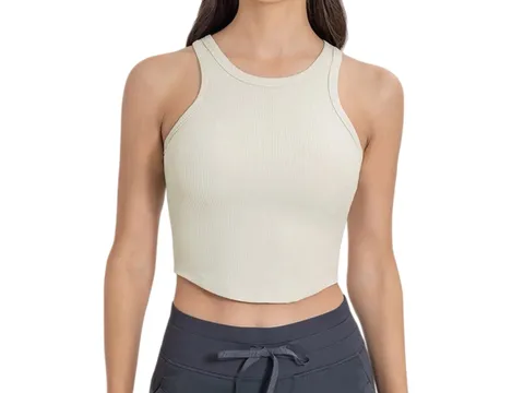 Alo Vest - Cream Crop Tank
