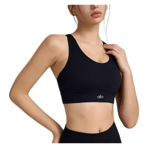 Alo Vest - Black Scoop Bra