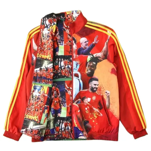 2425 Spain Wear on both sides windbreaker - Red Photo Print