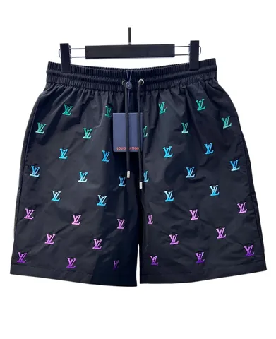 Lv Shorts - Navy Multicolour Monogram