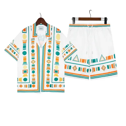 Casablanca Summer Set - White Print Shirt Set