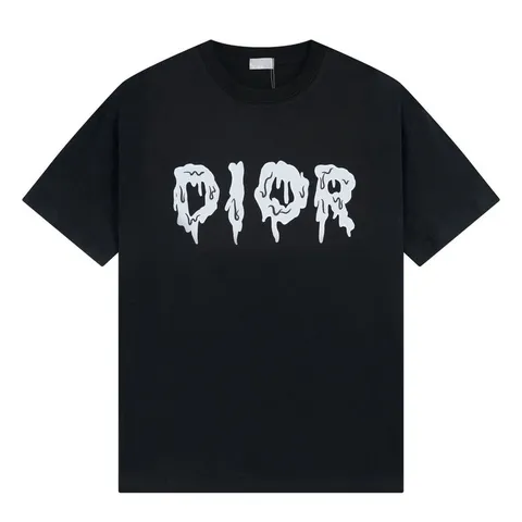 Dior Tee - Black Drip Logo