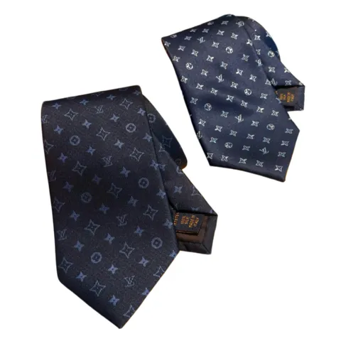 Louis Vuitton Tie - Navy Monogram Tie