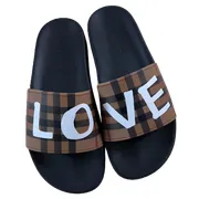 Burberry Slides - Check Love Slides