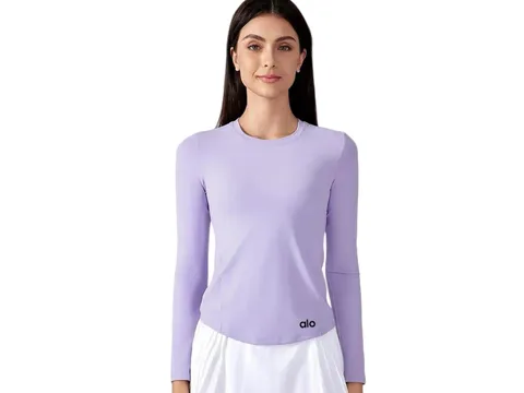 Alo Long Tee - Lilac Cropped