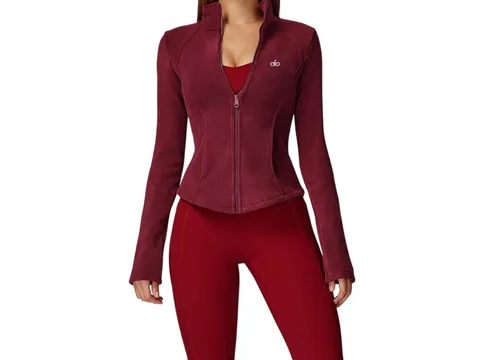 Alo Coat - Burgundy Fitted Zip
