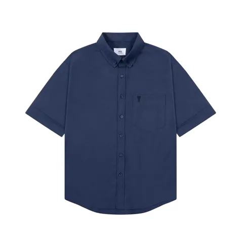 Ami Shirt - Navy Short-Sleeve