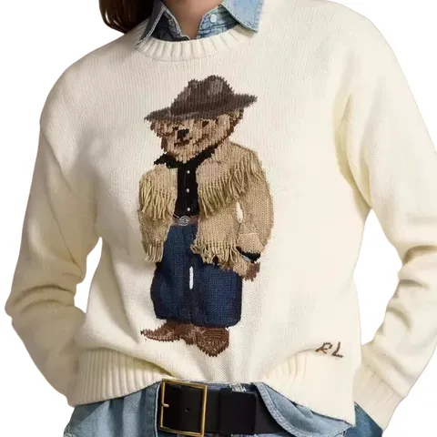 Ralph Lauren Sweater - Cream Western Bear Knit