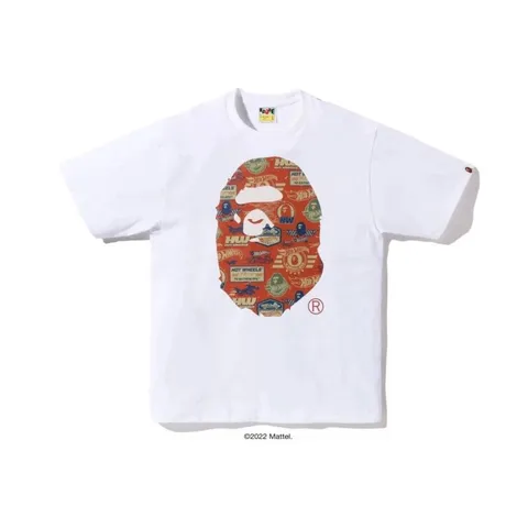 Bape Tee - White Brick Ape Head