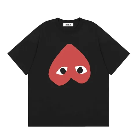 CDG Play Tee - Black Big Heart