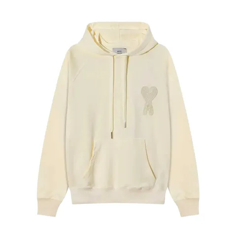 Ami Hoodie - Cream Tonal Heart