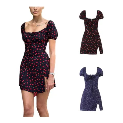 Zara Dress - Polka Dot Mini Multi-Colour