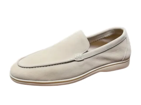 Loro Piana Shoes - Cream Suede Loafer