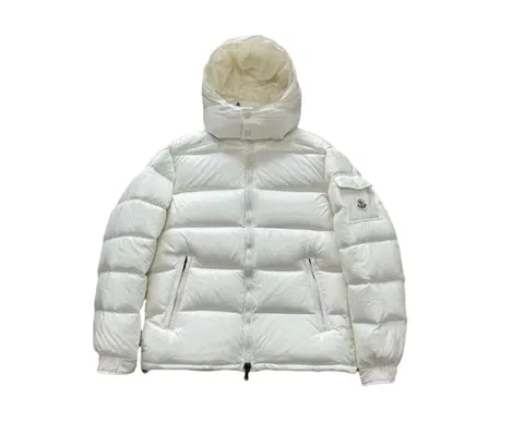 Moncler Down Jacket - White Hooded