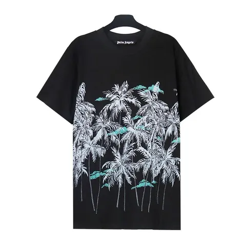Palm Angels Tee - Black Palm Print