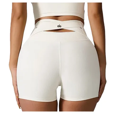 Alo Short - Cream Cross-Back