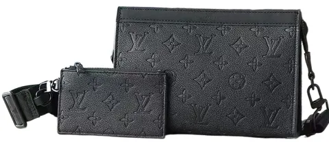 Louis Vuitton Bag - Black Monogram Pouch Set