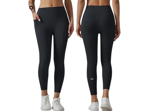 Alo Pants - Black Leggings, Second-Skin