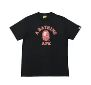 Bape Tee - Black Red College Logo
