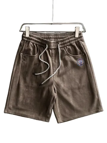 Lv Shorts - Brown Monogram Patch