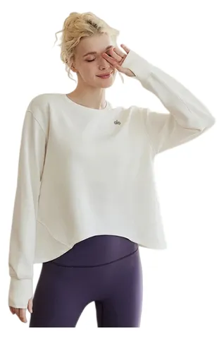Alo Long Tee - Cream Draped
