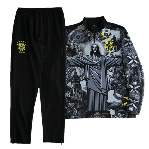 2425 Brazil Jesus Training suit set