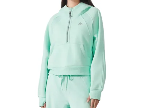 Alo Coat - Mint Half-Zip Hoodie