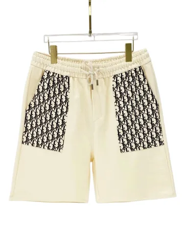 Dior Shorts - Cream Oblique Pocket