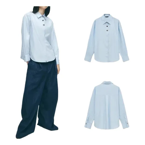 Zara Shirt - Sky Blue Oxford, Poplin