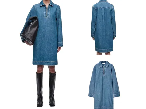 Zara Dress - Blue Denim Shirt Dress