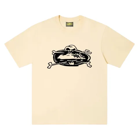 Corteiz Tee - Cream Black Alcatraz