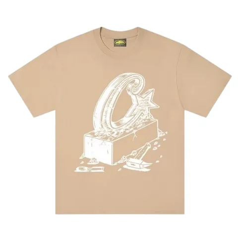 Corteiz Tee - Tan White C-Star