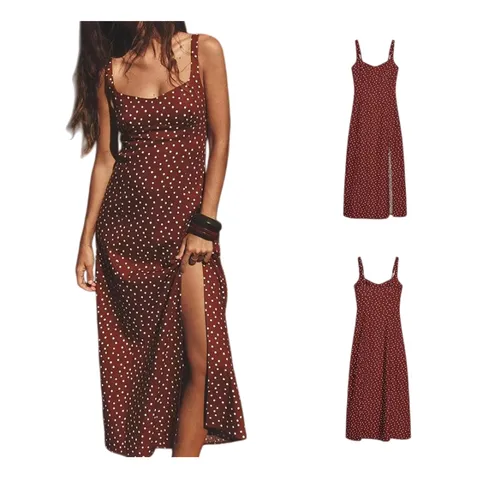 Zara Dress - Burgundy Slit Maxi