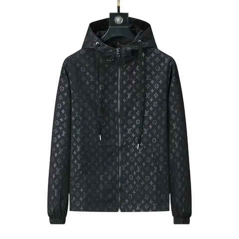 LV Hoodie - Black Monogram Zip