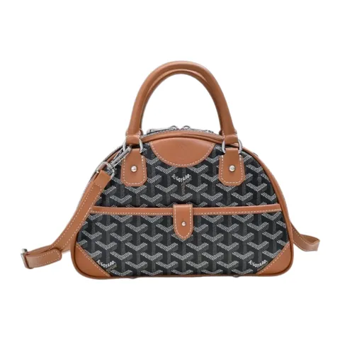 Goyard Bag - Black & Tan Dome Bag