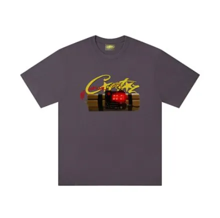 Corteiz Tee - Charcoal Bomb Print