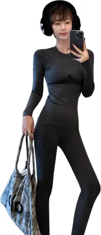 Alo Set - Black Long Sleeve Set