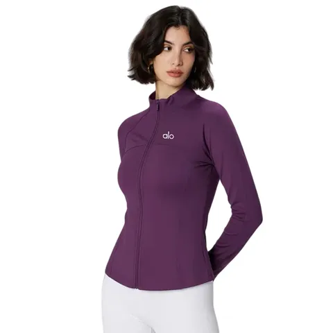 Alo Coat - Plum Fitted Zip