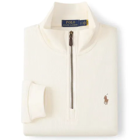 Ralph Lauren Hoodie - Cream Half-Zip