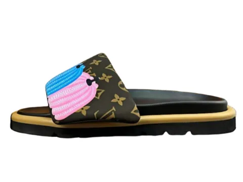 LV Slippers - Monogram Paint Slide