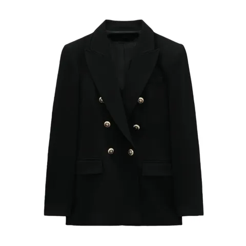 Zara Suit - Black Double-Breasted Blazer