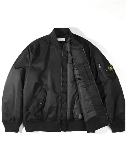 Stone Island Quilted Jacket - Black Bomber