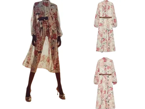 Zara Dress - Floral Belted Midi