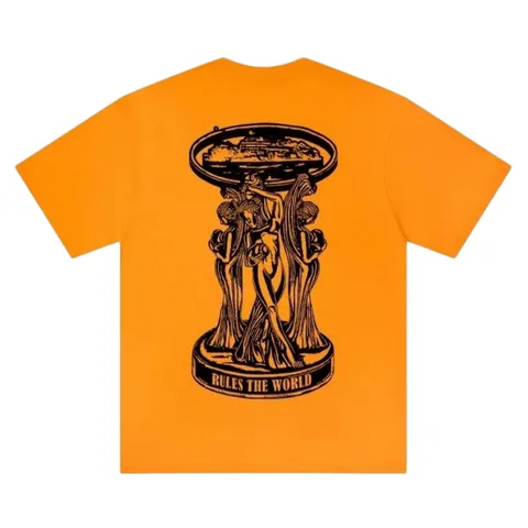Corteiz Tee - Orange Statue Print